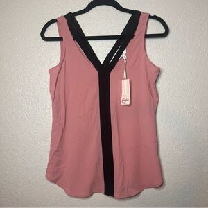 New w/ tags Candies size xsmall sleeveless pink & black top